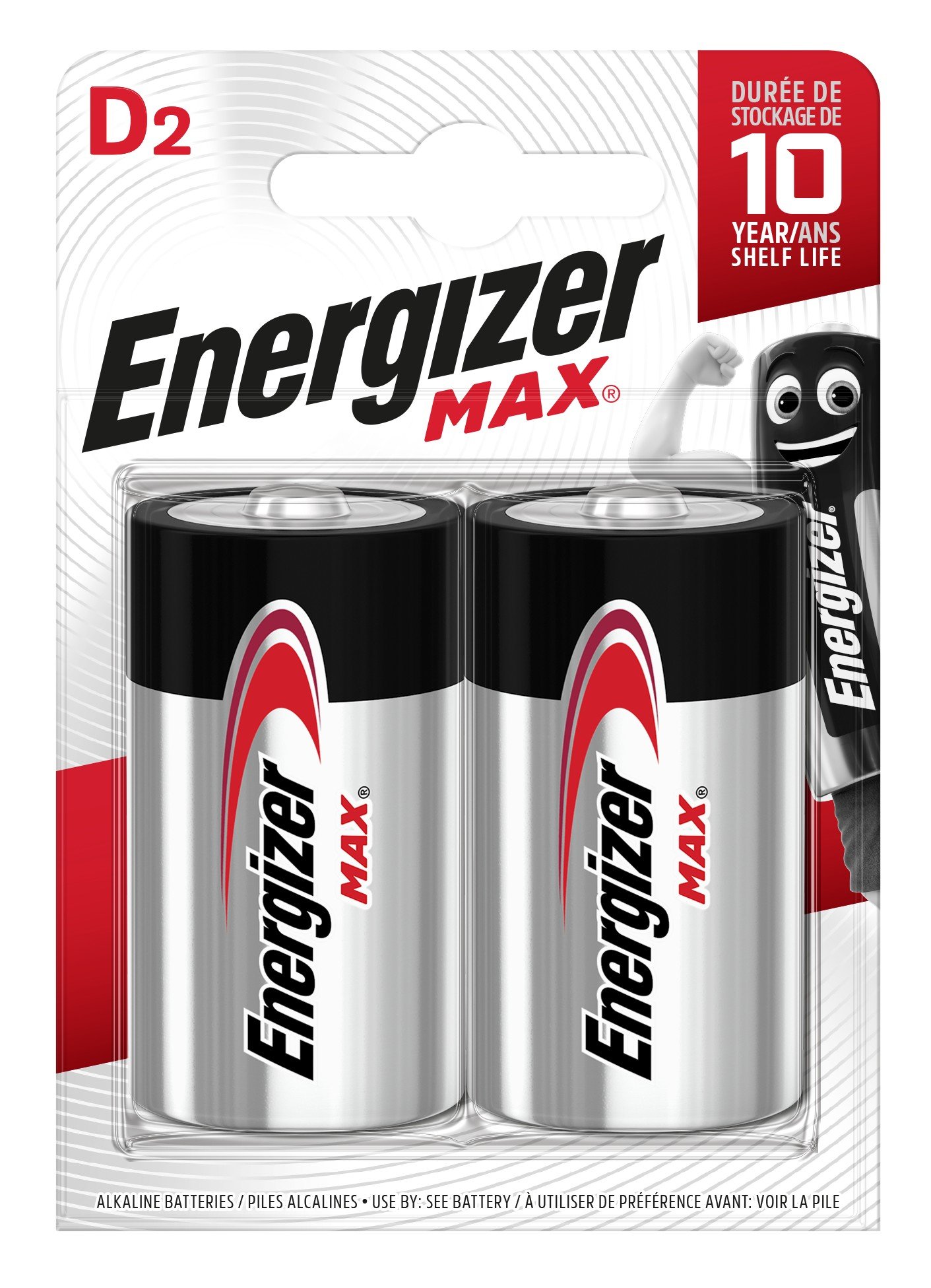 Батарейка Energizer MAX aik D BP2